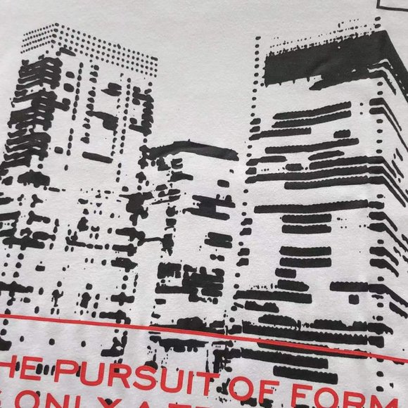 Cavermpt White Short Sleeve City Skyscraper Print T-Shirt - Picture 6 of 11